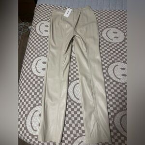 NWT Jason Wu Cream Vegan Leather Pants size small